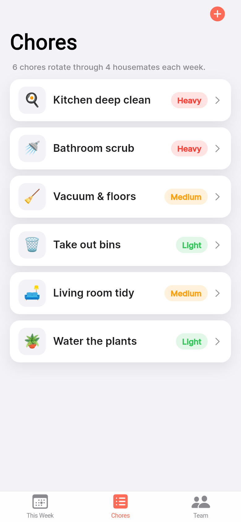 Chore Wheel — Chores