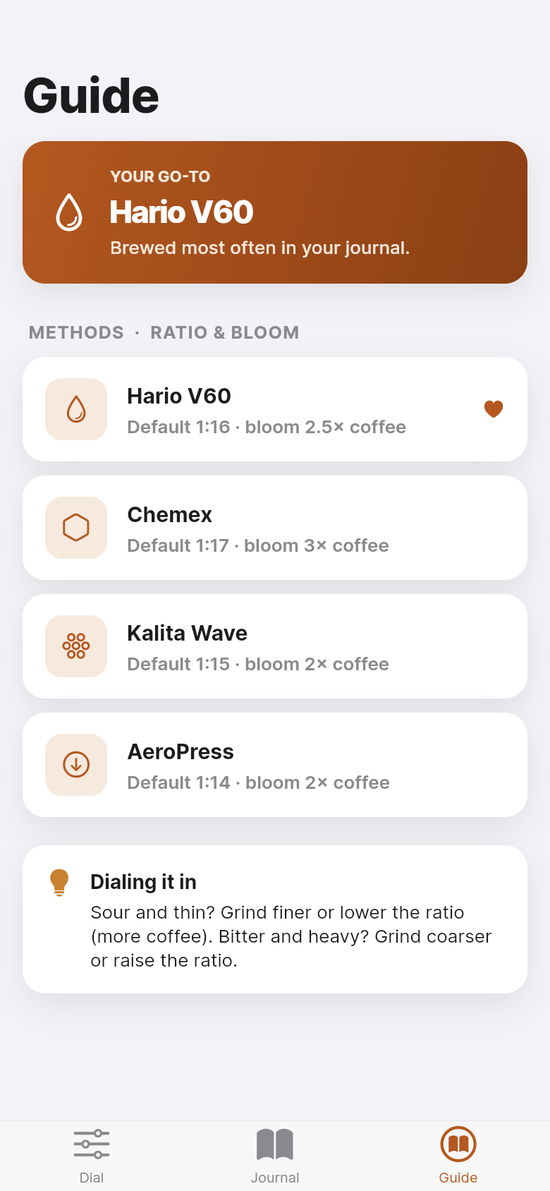 Brew Dial — guide