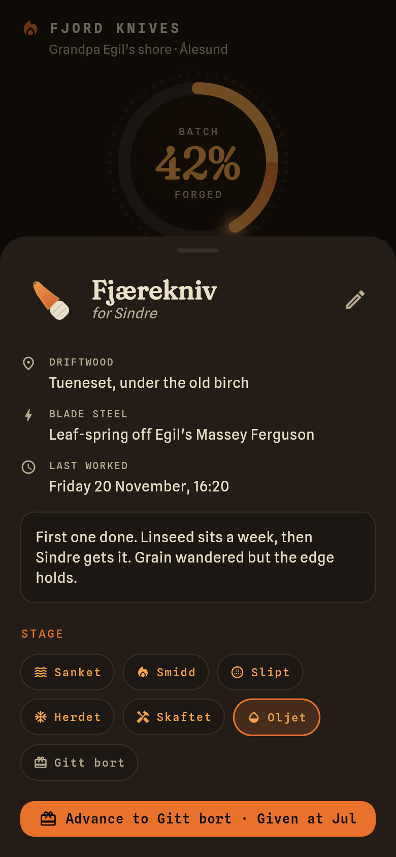 Fjord Knives — detail