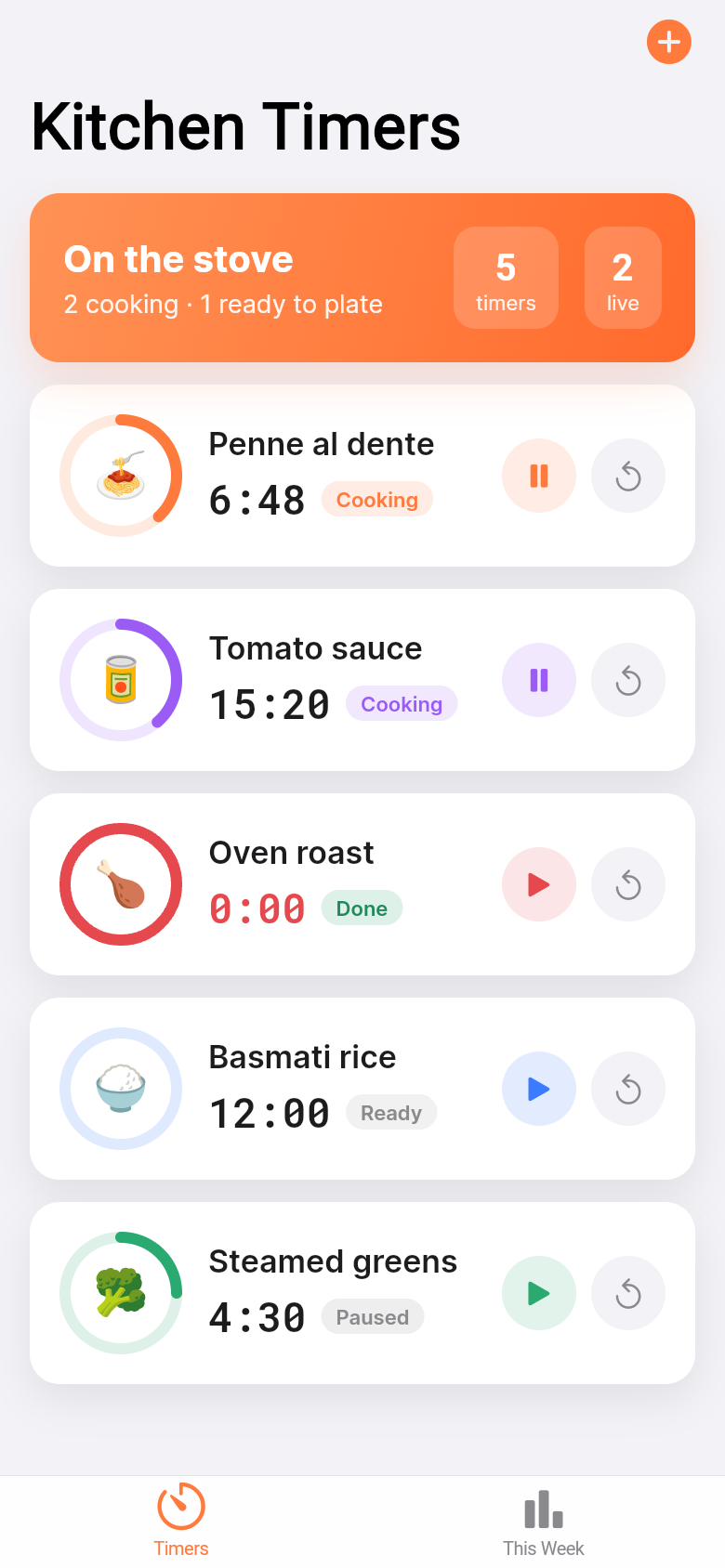 Multi Timer — Timers