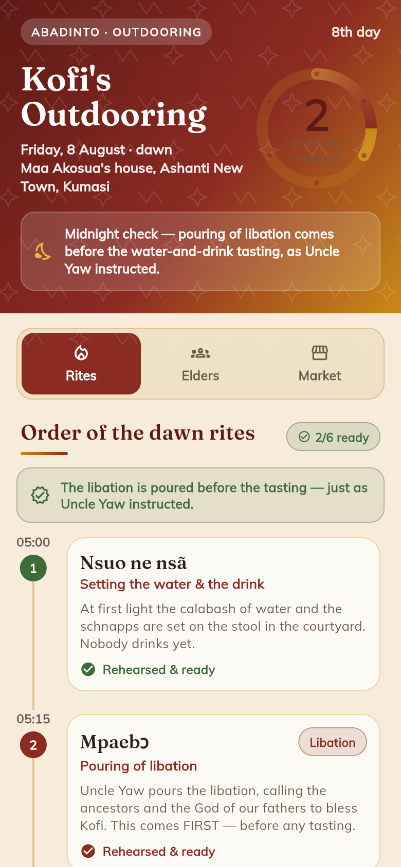 Kofi's Outdooring — elders