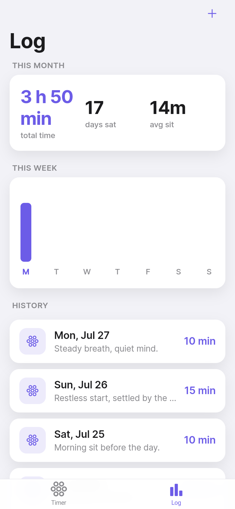 Still Minutes — log