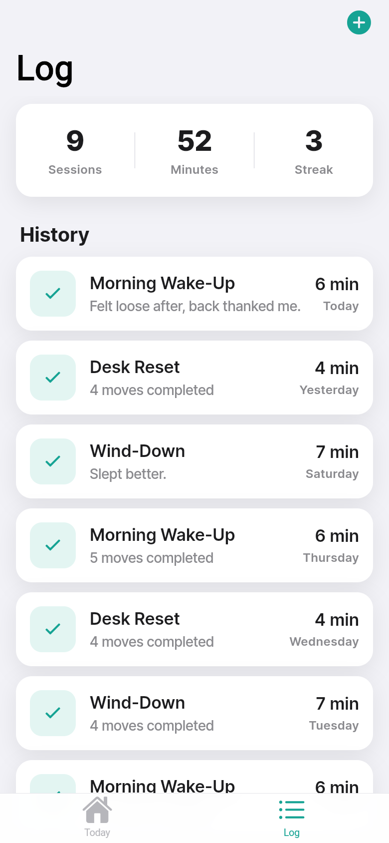 Mobility Minutes — log