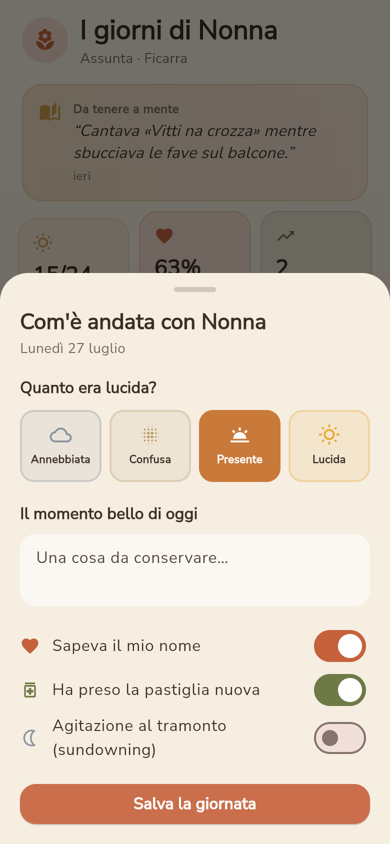 Nonna's Days — record-day-sheet